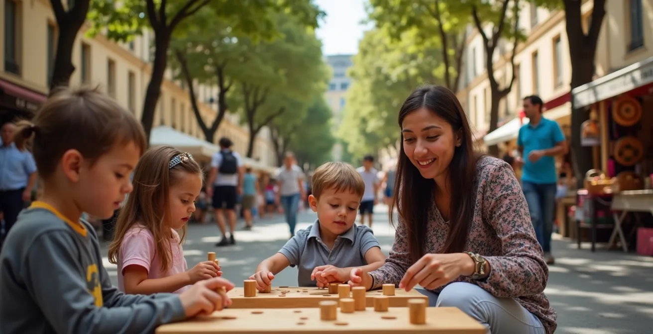Familles et promeneurs profitant des animations de rue lors des Dimanches de la Canebière