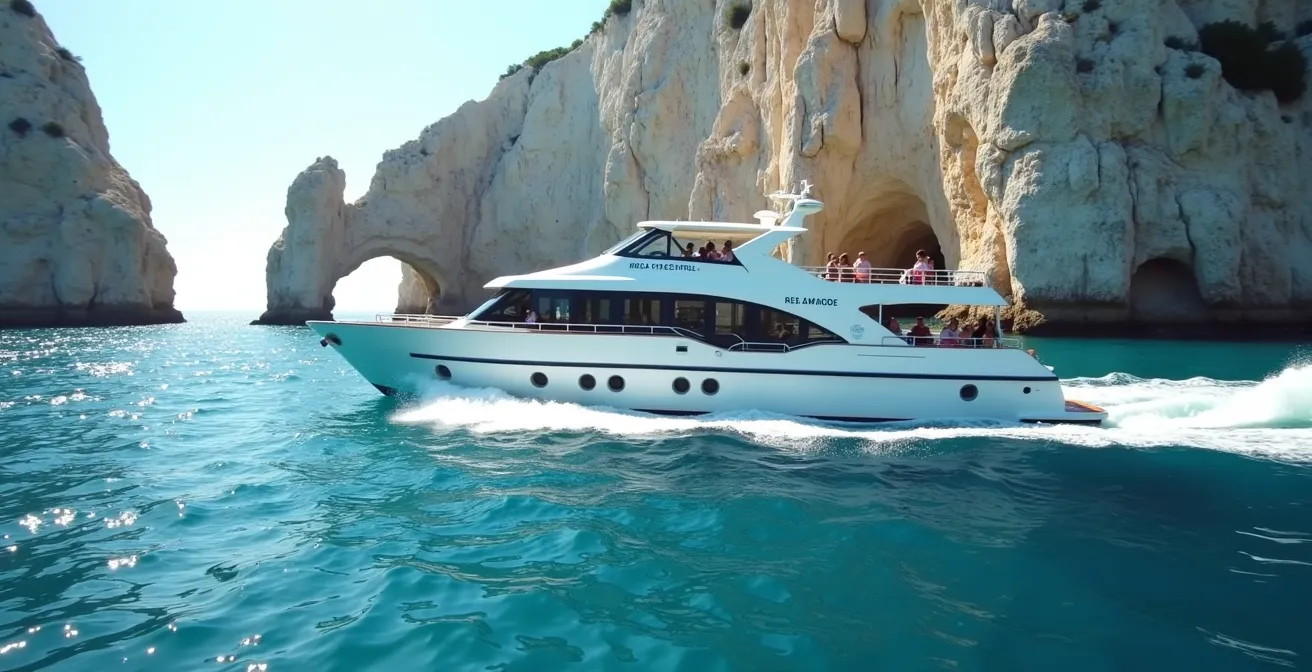 Navette maritime RTM naviguant dans la rade de Marseille avec les Calanques en arrière-plan