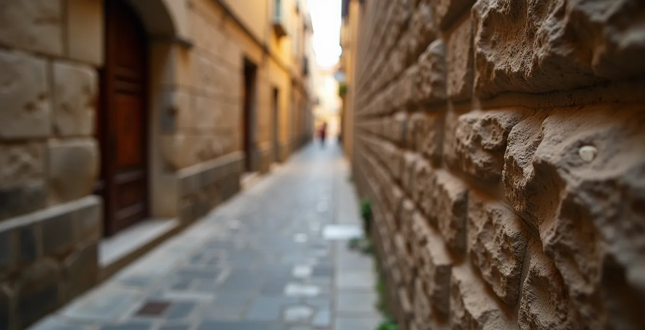 Perspective plongeante sur les ruelles sinueuses du Panier héritées du plan grec antique